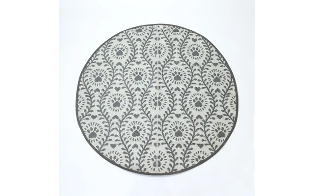 Paw Print Outdoor Reversible Patio Rug - Blooming Paw Print Vines