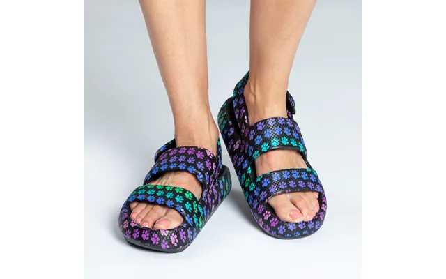 Paw Print Pillow Slingback Sandals - Rainbow Paws