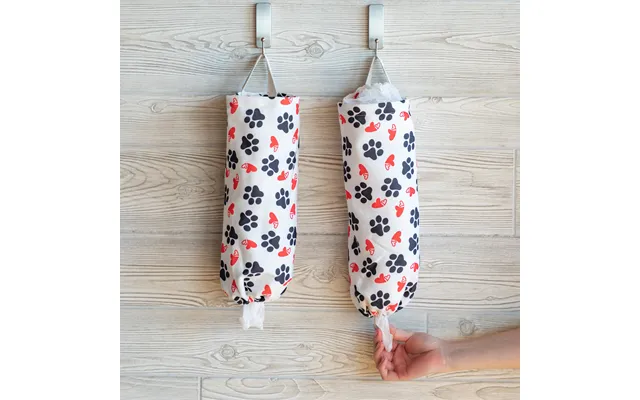 Paw Print Plastic Bag Holder - Set Of 2