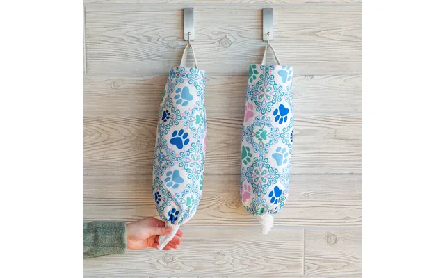 Paw Print Plastic Bag Holder - Set Of 2