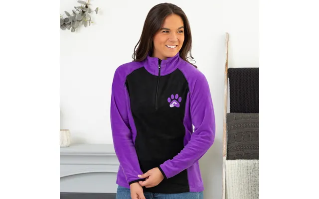 Paw Print Polar Fleece Quarter Zip Pullover - One Paw