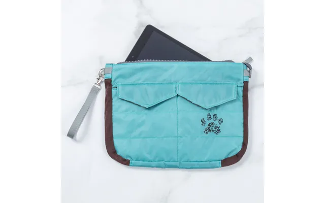 Paw Print Puffer Tablet Carrying Case - Blue