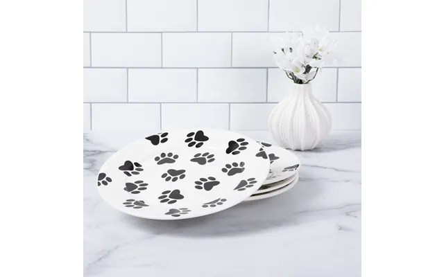 Paw Print Salad Plates - Set Of 4