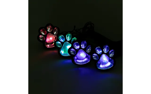 Paw Print Solar Ground Lights - Set Of 4