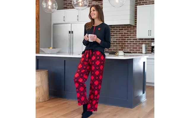 Paw Print Thermal & Flannel Pajama Set - Buffalo Paws