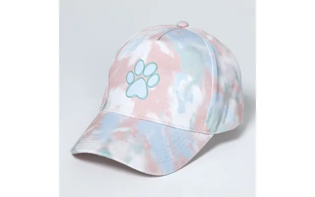 Paw Print Tie-dye Ponytail Hat - Pink