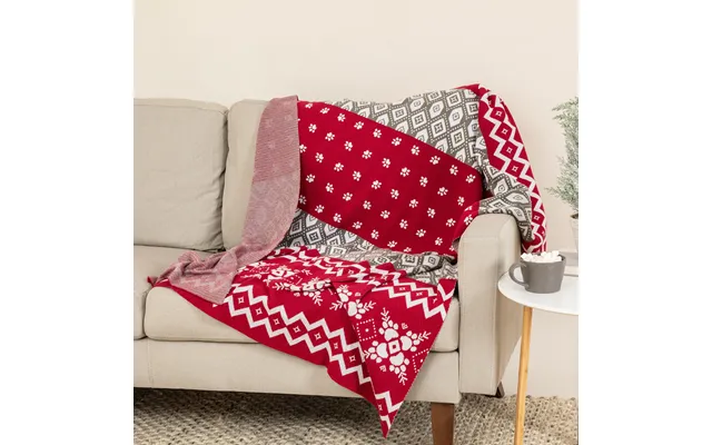 Paw Prints Knitted Throw Blanket