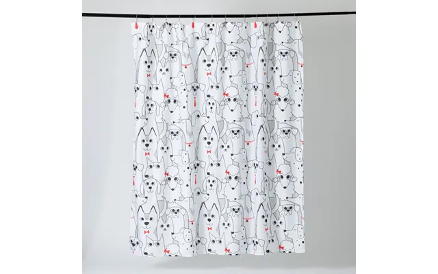 Pawsitively Pretty Shower Curtain With 12 Hooks - Posh Pets
