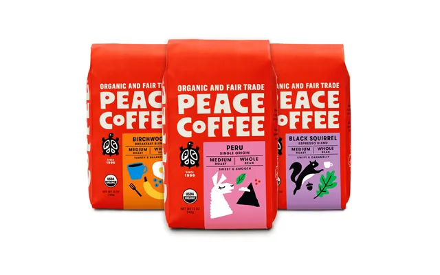 Peace Coffee Happy Medium Coffee Bundle - Whole Bean