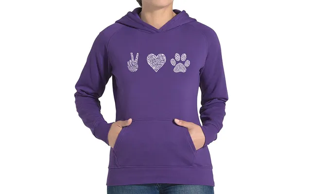 Peace Love Dogs - Women's Word Art Hooded Sweatshirt
