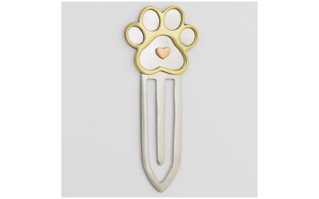 Pet Book Lover Mixed Metal Bookmark - Paw Print