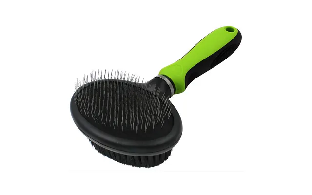 Pet Life Flex Series Dual Grooming Pet Brush - Green