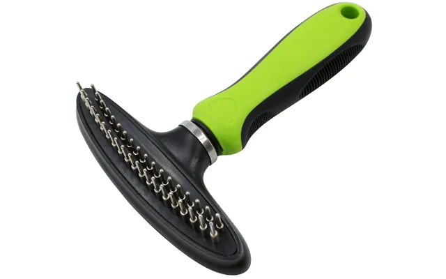 Pet Life Flex Series Dual-row Pet Rake - Green