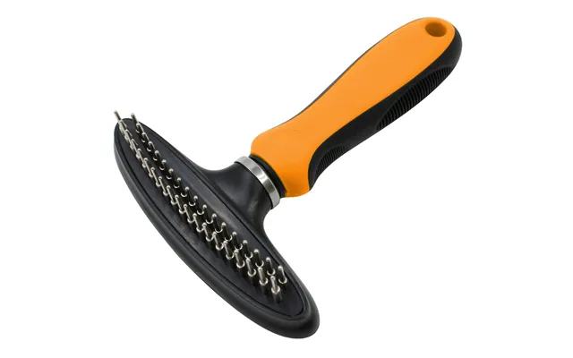 Pet Life Flex Series Dual-row Pet Rake - Orange