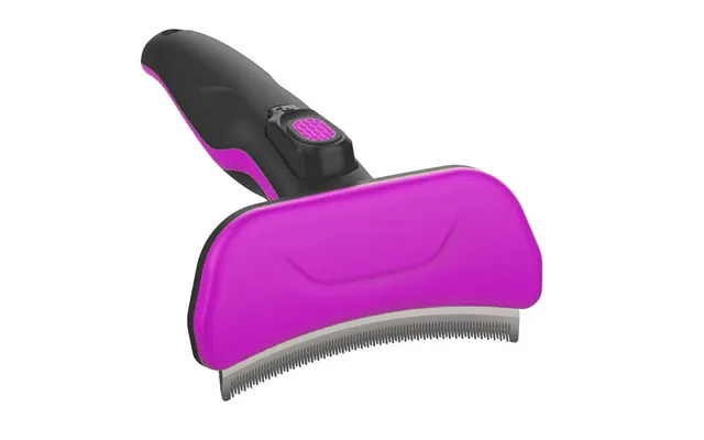 Pet Life Fur-guard Self-cleaning Comb - Pink