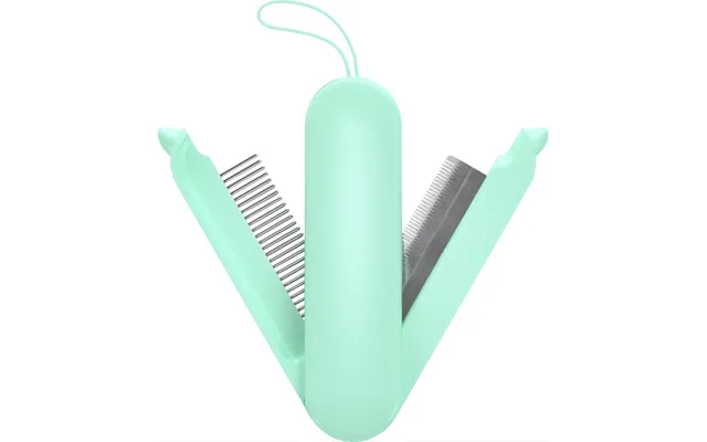 Pet Life Joyne Travel Comb & Deshedder - Green
