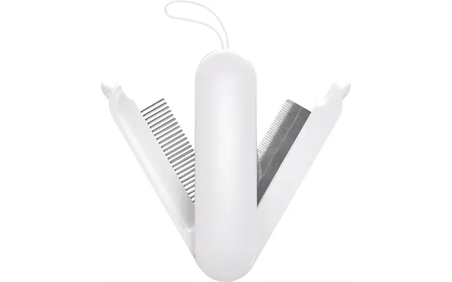 Pet Life Joyne Travel Comb & Deshedder - White