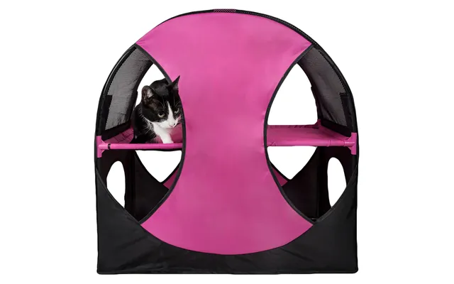 Pet Life Kitty-play Travel Cat House - Pink