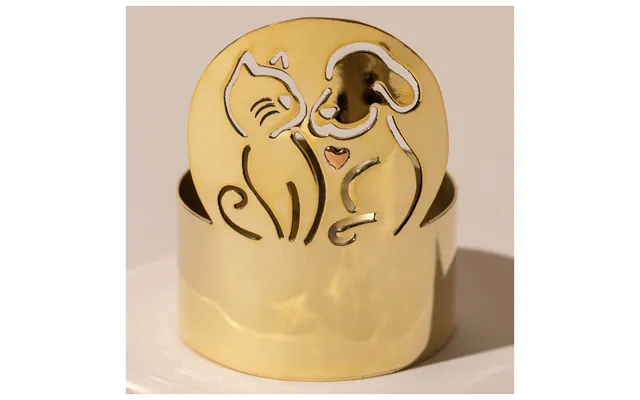 Pet Love Mixed Metal Candle Holder - Dog & Cat