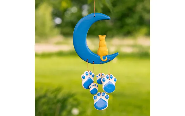 Pet Moonlight Ceramic Wind Chime - Cat