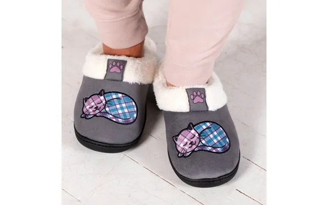 Pet Patch Slide Slippers - Cat