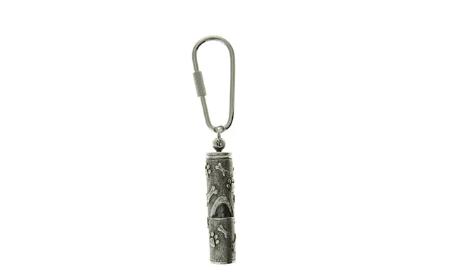 Pewter Paw And Bone Whistle Key Fob