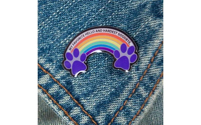 Rainbow Bridge Paw Lapel Pin