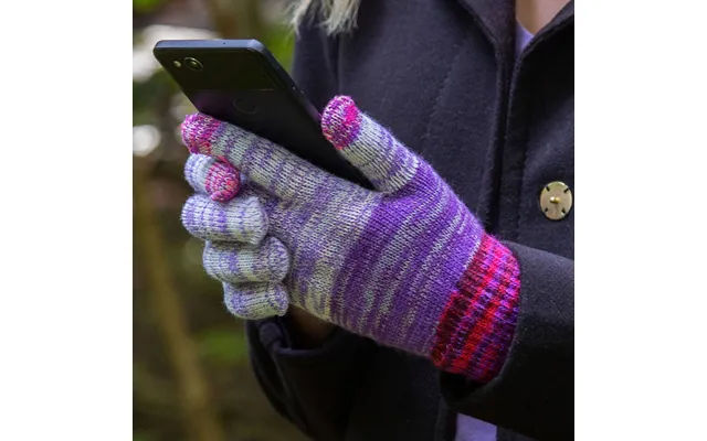 Rainbow Delight Touch Screen Mittens - Purple