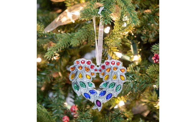 Rainbows & Paws Ornament - Rainbow Angel Wing