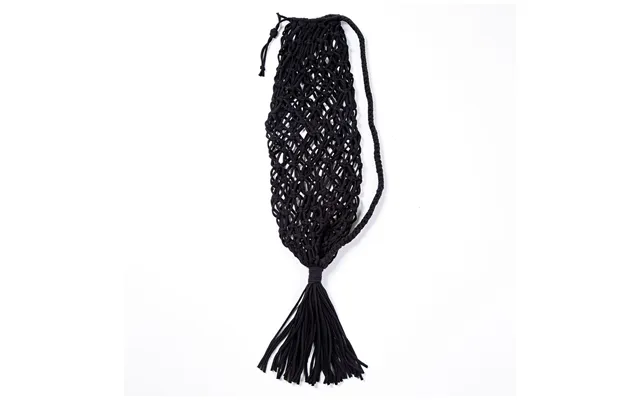 Recycled Cotton Handwoven Yoga Mat Carrier - Black
