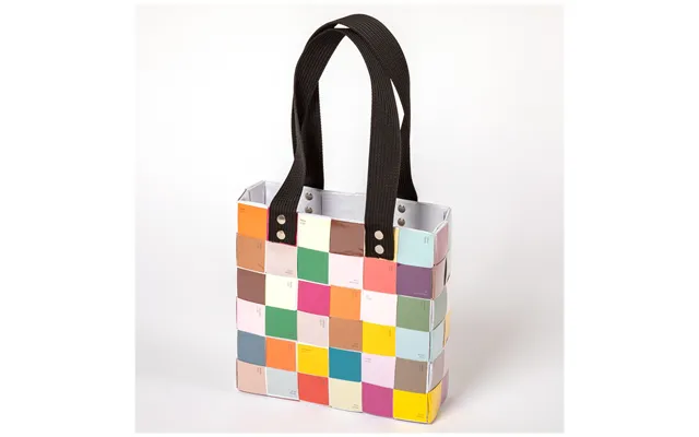 Recycled Handwoven Tote Bag - Multicolor Stripes