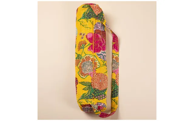 Recycled Kantha Yoga Mat Bag - Yellow