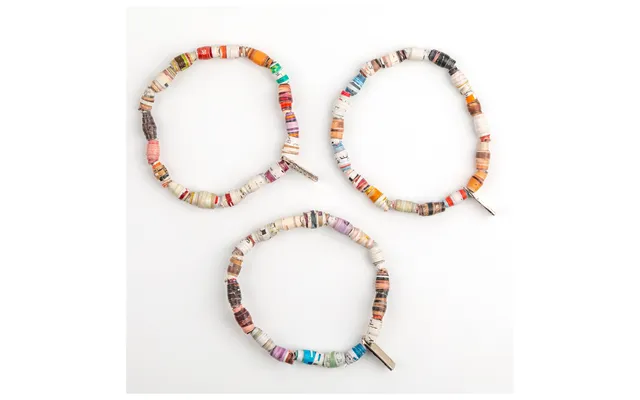 Recycled Plastic Multicolor Bracelets - Set Of 3