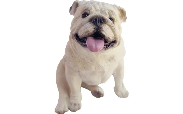 Sandicast White Bulldog Dog Sculpture
