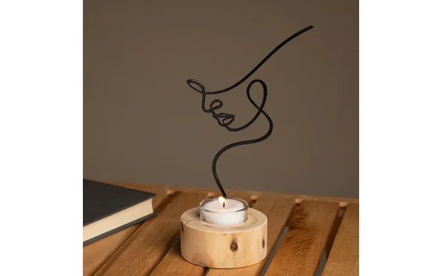 Silhouette Of Beauty Tealight Candle Holder - Ebony