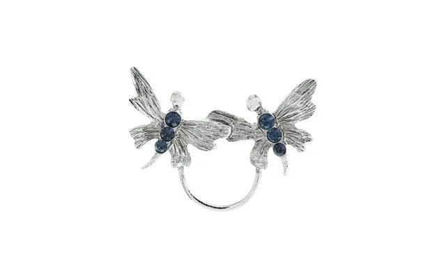 Silver Tone Blue Butterfly Eyeglass Pin Holder