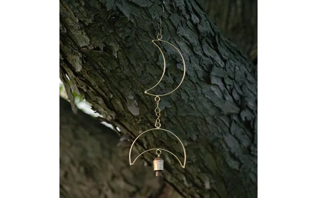 Single Bell Iron Wind Chime - Double Moon