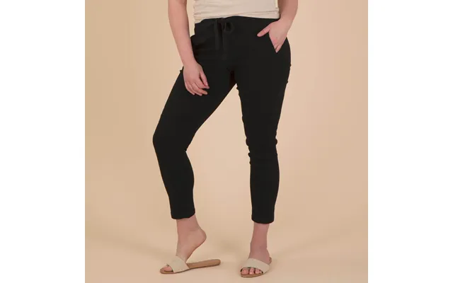 Slim Fit Active Pants With Drawstring Waist - L