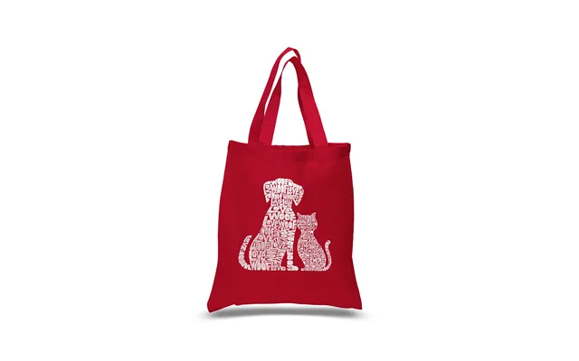 Small Word Art Tote Bag - Dogs And Cats
