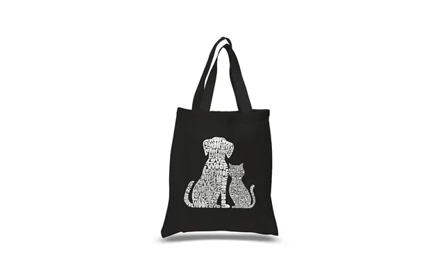 Small Word Art Tote Bag - Dogs And Cats