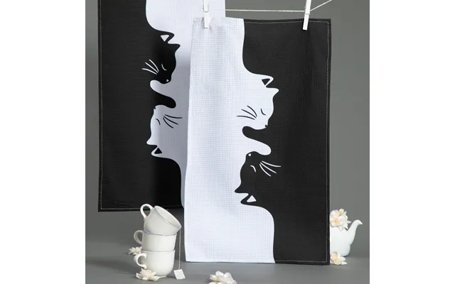 Snuggle Cats Kitchen Towel - Set Of 2