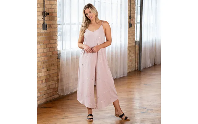 Speckled Wide Leg Cami Jumpsuit - Rose