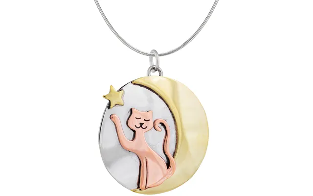 Star Bright Cat Sterling Necklace - With Snake Chain