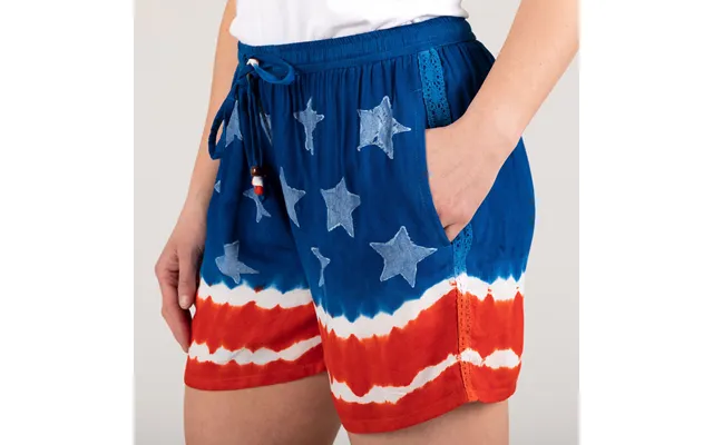 Stars & Stripes Hand Dyed Drawstring Shorts - 2x