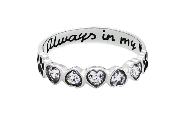 Sterling Stackable Paw Print Birthstone Ring Fair Trade - April