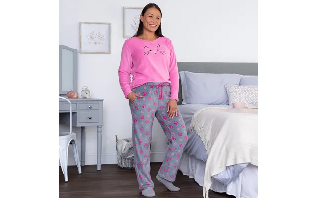 Super Cozy Cat Face Pajama Set - 1x
