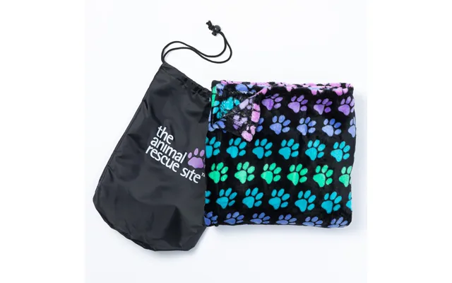 Super Cozy Paw Print Travel Blanket - Rainbow Paws