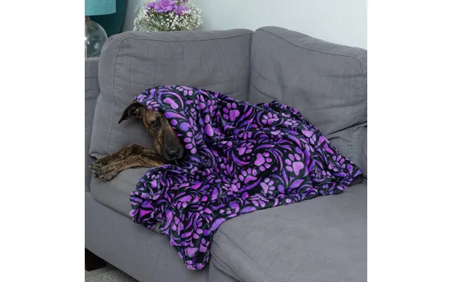 Super Cozy Pet Blanket - Purple Paw Symphony