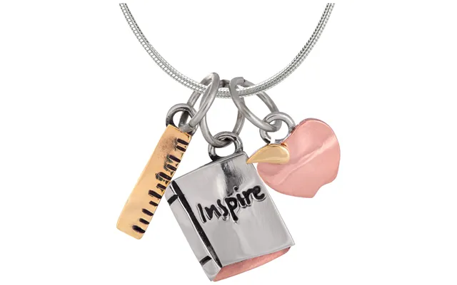 Teacher Appreciation Mixed Metal Necklace - Book