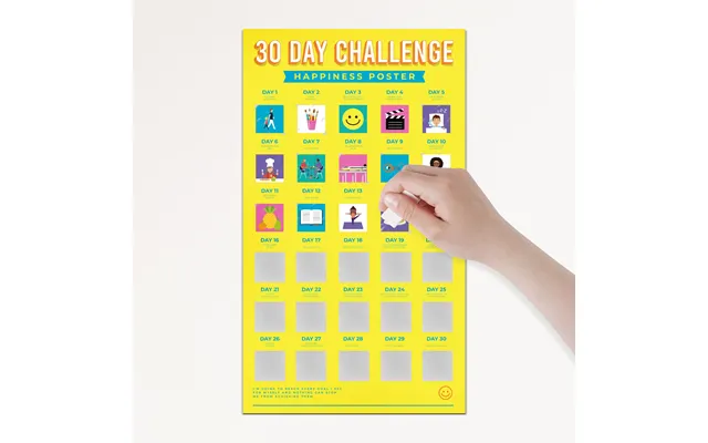 Thirty Day Challenge Scratch Poster - Happiness
